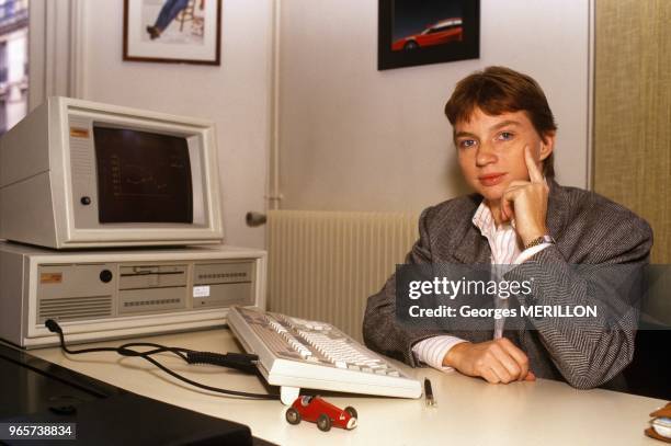 Director Of Louis Harris Institute Laurence Parisot, Paris, February 17, 1988.