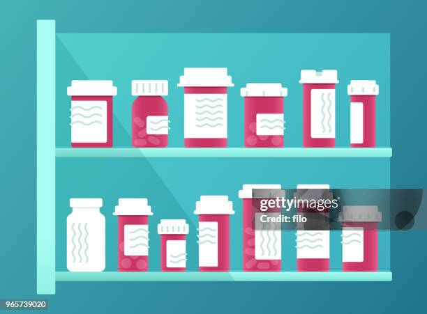 prescription medicine - pil stock illustrations