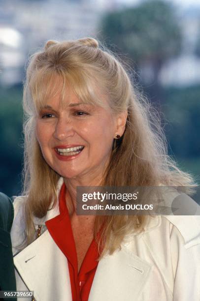 Actress Diane Ladd At Party For Movie Wild At Heart Directed By David Lynch At Cannes Film Festival, May 19, 1990.