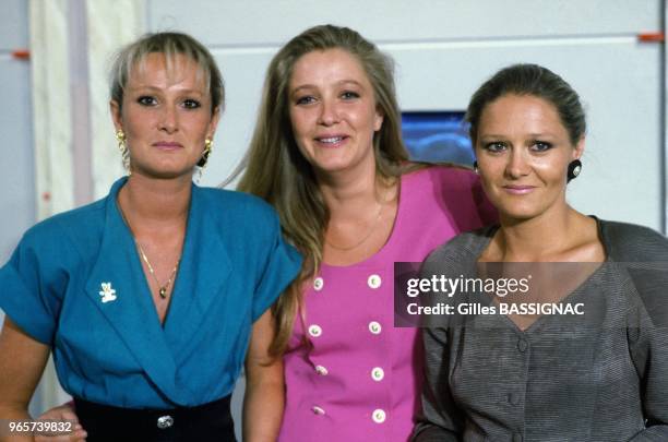 Sisters Yann, Marine And Marie Caroline Le Pen, Paris, May 22, 1989.