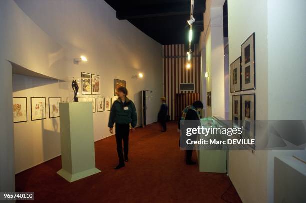 Exhibition Of Comics Plates At Angouleme International Comics Festival, January 25, 1990.