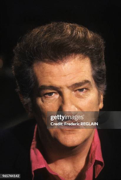 Singer Eddy Mitchell On Set Of TV Programme Bouillon De Culture, Paris, March 18, 1994.