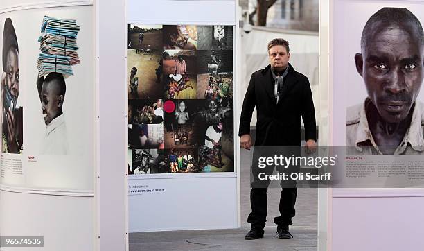 Portrait photographer Rankin poses outside the National Theatre with an exhibition of images he took on a recent visit to the Democratic Republic of...