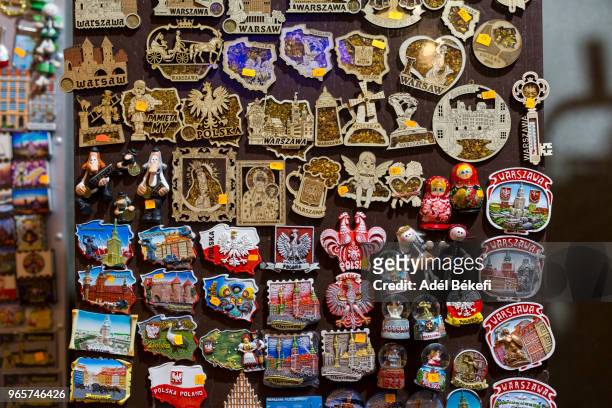 fridge magnets for sale (macedonia, skopje) - fridge magnet stock pictures, royalty-free photos & images