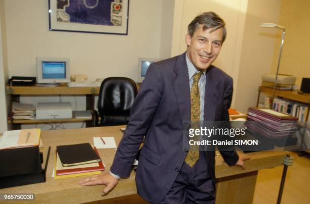 Close up Christian Noyer, directeur du Tresor le 13 septembre 1993 a Paris, France.