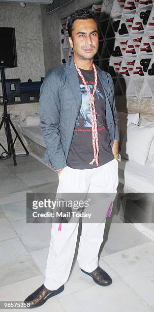 Designer Aki Narula at the launch of a new collection by Puma by designer Aki Narula, in Mumbai on Tuesday in Mumbai on February 9, 2010.