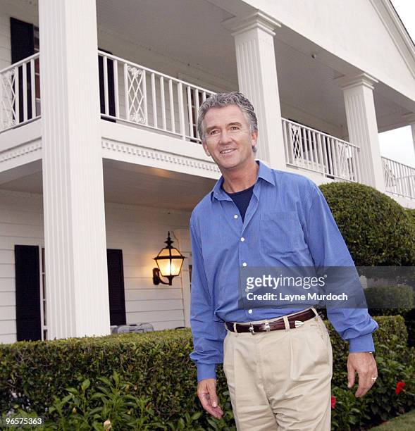 "Dallas" cast member Patrick Duffy walks outside in front of South Fork Mansion at the "Dallas" Seasons 1 & 2 DVD Launch Party
