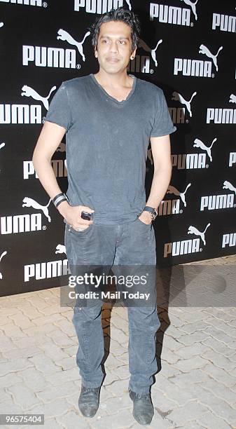 Designer Rocky S at the launch of a new collection by Puma by designer Aki Narula, in Mumbai on Tuesday in Mumbai on February 9, 2010.