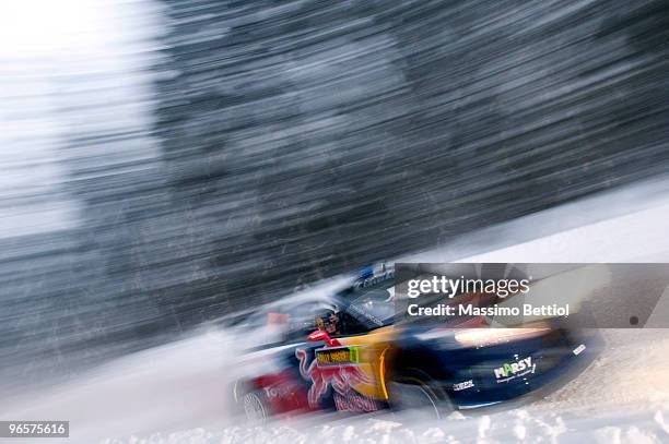 Sebastien Ogier of France and Julien Ingrassia of France compete in their Citroen C 4 Junior Team during the Shakedown of the WRC Rally Sweden on...