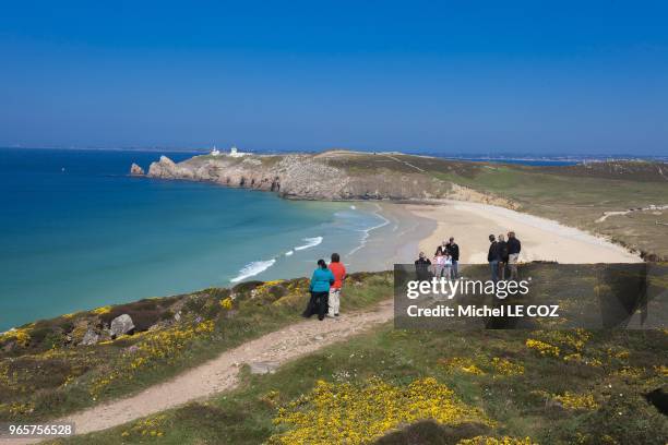 View of pen had beach of camaret in Crozon peninsula on september 03, 2010.