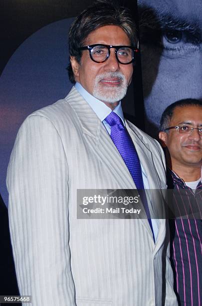 Amitabh Bachchan during the launch of a new service called 'Bachchan Bol' through which people can hear the voice of Bachchan on their Mobile phones,...