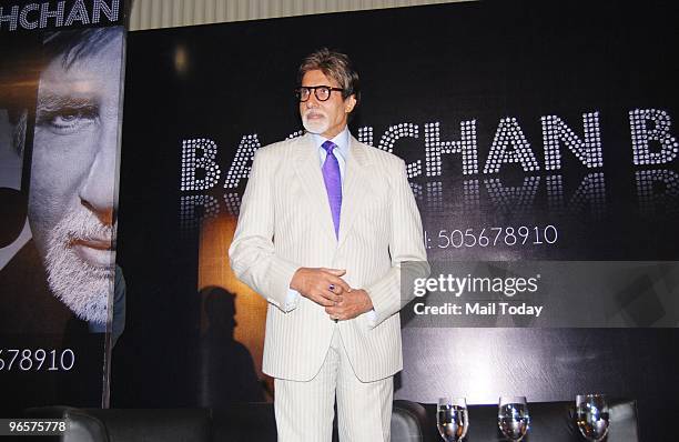 Amitabh Bachchan during the launch of a new service called 'Bachchan Bol' through which people can hear the voice of Bachchan on their Mobile phones,...