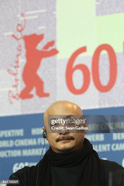 Director Wang Quan�an attends the 'Tuan Yuan' press conference during day one of the 60th Berlin International Film Festival at the Grand Hyatt Hotel...