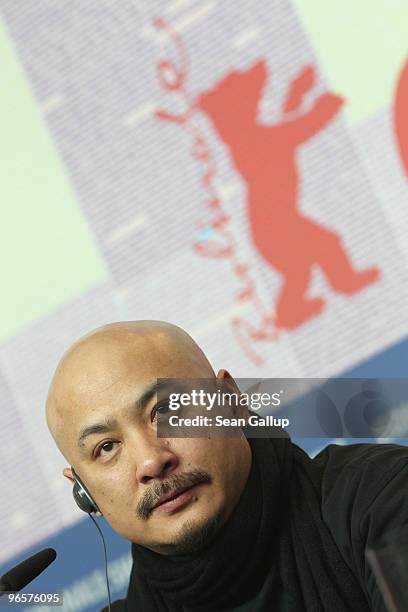 Director Wang Quan�an attends the 'Tuan Yuan' press conference during day one of the 60th Berlin International Film Festival at the Grand Hyatt Hotel...