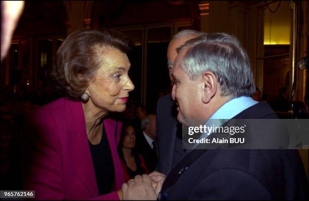 Jean-Pierre Raffarin and Lilianne Bettancour.