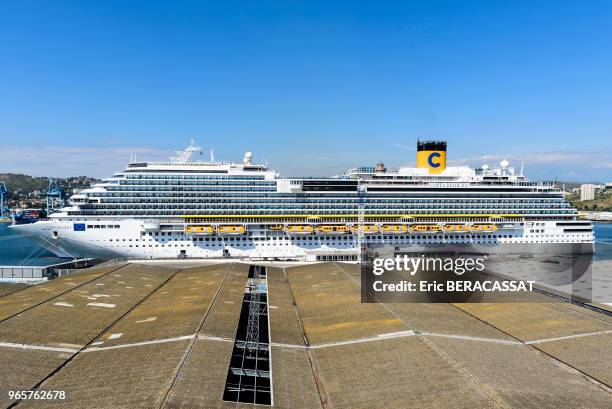 Le navire 'Costa Diadema' en Zone Euroméditerranée, Grand Port Maritime, terminal de croisières Marseille Provence Cruise Center , France.