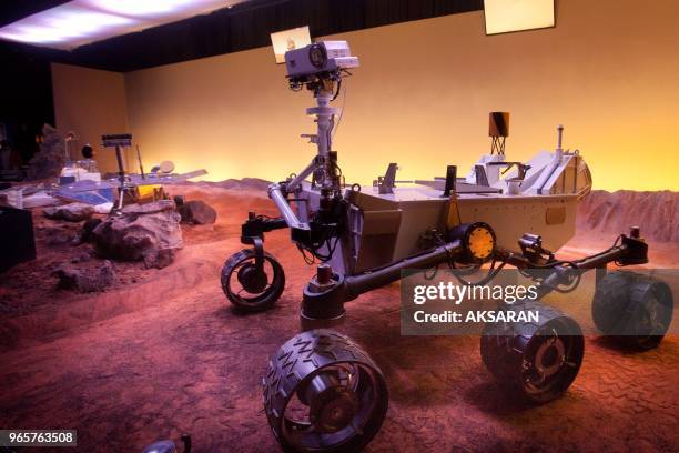 Explore Mars exibition in Space city museum of Toulouse, southern France on February 17th, 2012. Stars of this exhibition, the rover robots exploring...