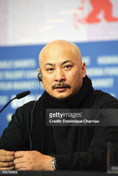 Director Wang Quan�an attends the 'Tuan Yuan' press conference during day one of the 60th Berlin International Film Festival at the Grand Hyatt Hotel...