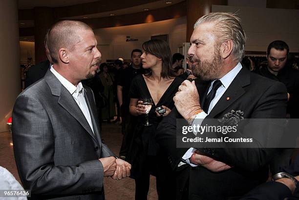 Alexander McQueen with Terry Schaffer of SAKS Fifth Ave.