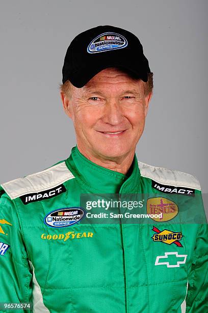 Morgan Shepherd poses during NASCAR Nationwide Series portraits at Daytona International Speedway on February 11, 2010 in Daytona Beach, Florida.