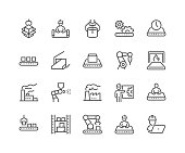 Line Mass Production Icons