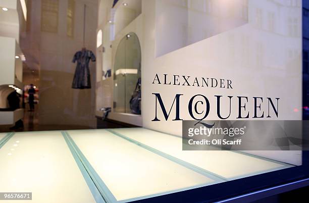 General view of the shop of British Fashion designer Alexander McQueen on February 11, 2010 in London, England. Mr McQueen's office have confirmed...