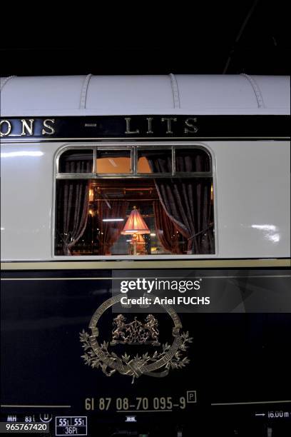 Orient Express Train prior to departure from Gare Du Nord Station in Paris to Venice in Italy. This luxury train started in 1883 its prestigious...