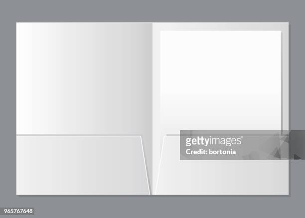blank presentation folder template - folder mockup stock illustrations