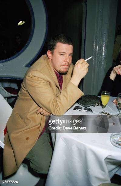 English fashion designer Alexander McQueen attends the Smirnoff Fashion Awards at the Business Design Centre in London, 24th November 1997.