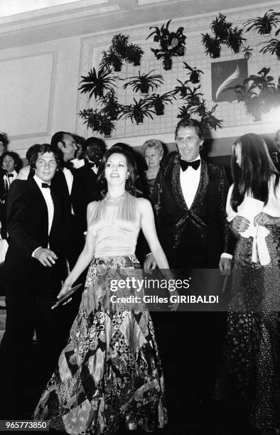 Actrice Michèle Mercier assiste à la projection du film 'L'Epouvantail' au Festival de Cannes, le 18 mai 1973, Cannes, France.