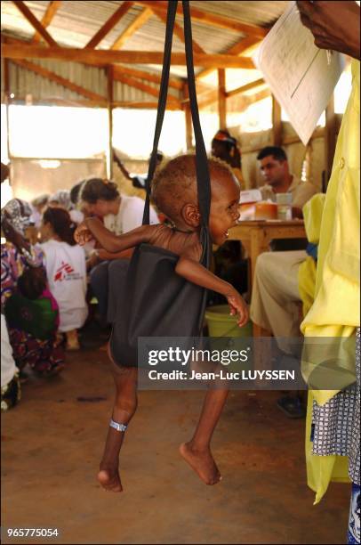 In a CRENI of the MSF , in Zinder. The CRENI are centres for severely malnourished children.