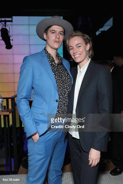 Models Rain Dove and Elliott Sailors attend as BuzzFeed hosts its 2nd Annual Queer Prom Powered by Samsung For LGBTQ+ Youth at Samsung 837 on June 1,...