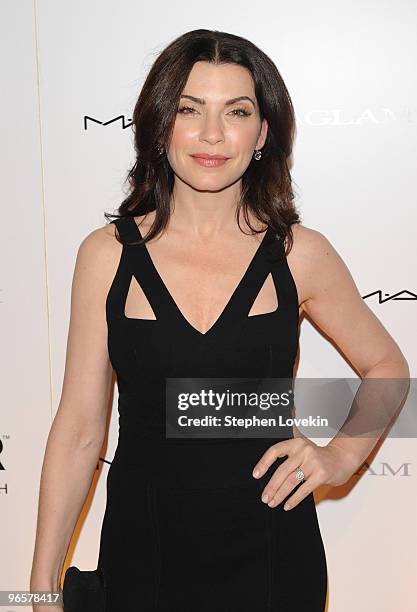 Actress Julianna Margulies attends the amfAR New York Gala co-sponsored by M.A.C Cosmetics at Cipriani 42nd Street on February 10, 2010 in New York,...