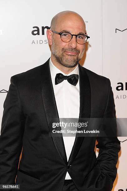 Actor Stanley Tucci attends the amfAR New York Gala co-sponsored by M.A.C Cosmetics at Cipriani 42nd Street on February 10, 2010 in New York, New...