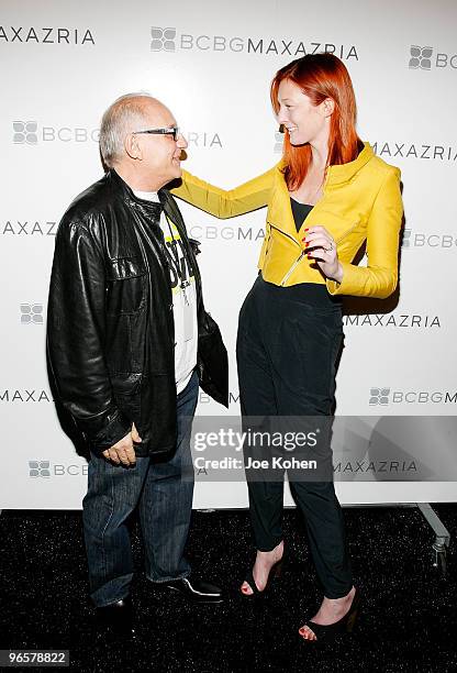 Designer Max Azria and model Maggie Rizer attend BCBG Max Azria Fall 2010 during Mercedes-Benz Fashion Week on February 11, 2010 in New York City.