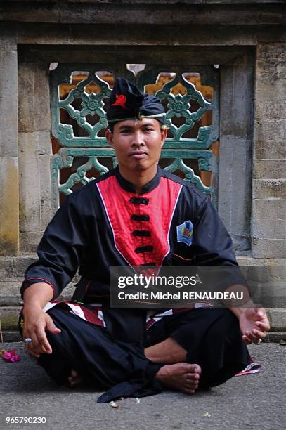 INDONESIE, BALI, BANGLI ,LE TEMPLE DE PURA KEHEN LORS D'UNE GRANDE CEREMONIE.