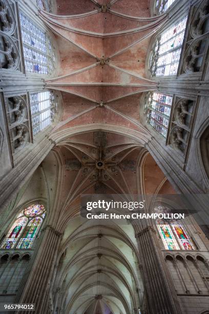 Cathédrale Saint-Etienne, nef. Auxerre .