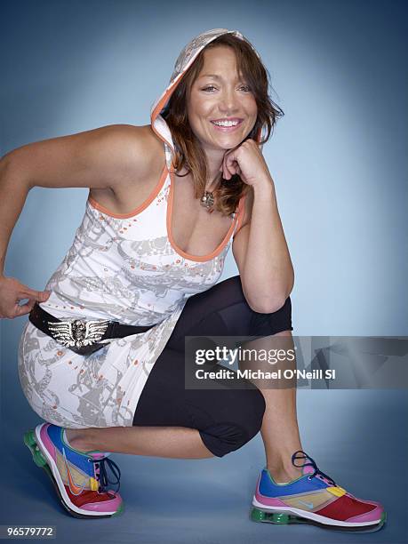 Winter Games Preview: Team USA skeleton Katie Uhlaender is photographed for Sports Illustrated on September 14, 2009 in Chicago, Illinois. PUBLISHED...