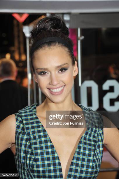 Jessica Alba attends the European Premiere of 'Valentine's Day' at Odeon Leicester Square on February 11, 2010 in London, England.