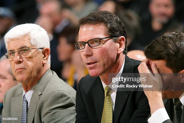 Head Coach Kiki Vandeweghe of the New Jersey Nets watches from the sidelines during the game against the Golden State Warriors on January 22, 2010 at...