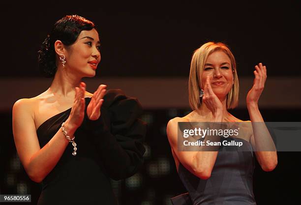 Actress and jury members Yu Nan and Rene Zellweger attend the Opening Ceremony of the 60th Berlin International Film Festival at the Berlinale Palast...