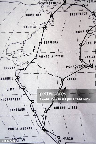 The expedition's planned route.