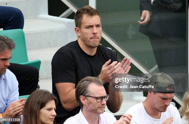 David Lee, fiance of Caroline Wozniacki of Denmark during Day Six of the 2018 French Open at Roland Garros on June 1, 2018 in Paris, France.