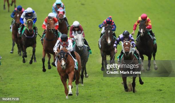 James McDonald on Radiant Choice wins race 4 during Sydney Racing at Rosehill Gardens on June 2, 2018 in Sydney, Australia.