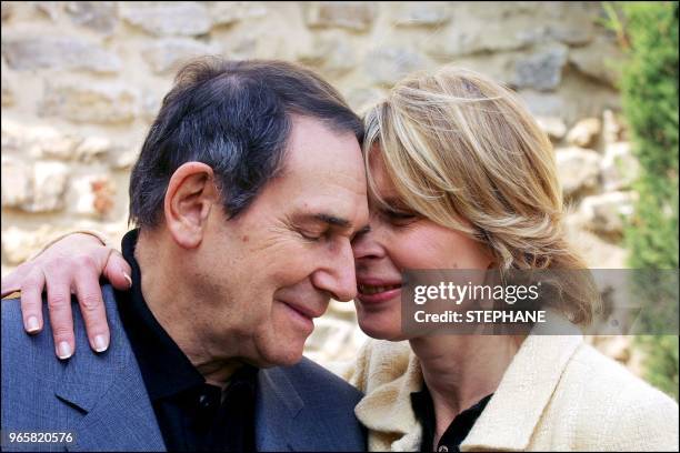 Robert Hossein and wife Candice Patou.