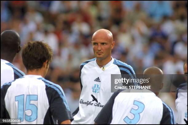 Franck Leboeuf plays first game, with Marseilles after transfer from Chelsea. Here with Ibrahim Bakayoko.