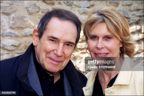 Robert Hossein and wife Candice Patou.