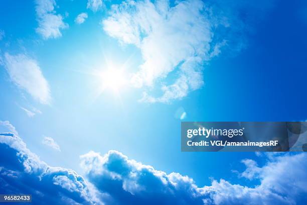 Sun In Blue Sun Lens Flare Blue Sky Photos and Premium High Res Pictures - Getty Images