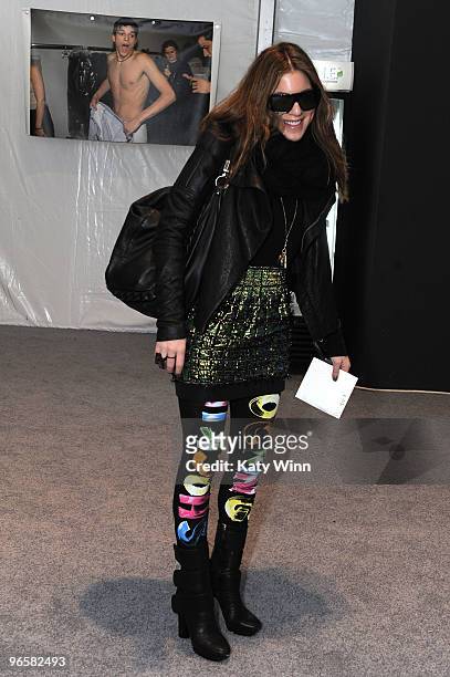 Nylon Magazine Style Director Dani Stahl attends Mercedes-Benz Fashion Week at Bryant Park on February 11, 2010 in New York City.