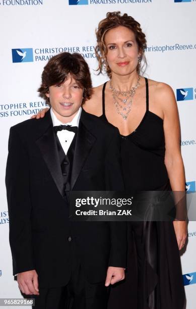 Dana Reeve and Will Reeve arrive to the Christopher Reeve Paralysis Foundation 13th Annual Gala held at the Marriott Marquis, New York City.